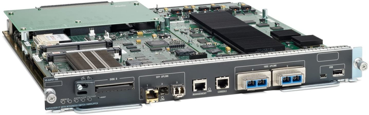 Cisco Supervisor Engine 2T - For Data Networking, Optical Network - 1 x RJ-45 10/100/1000Base-T Asynchronous RS-232 Management, 1 x RJ-45 10/100/1000Base-T Management, 1 x Type B USB 2.0 Management6 x Expansion Slots 3X1GBE W/MSFC5