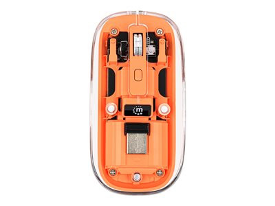 Manhattan Mouse-rechargeable-right And Left-handed-optical-4 Buttons-wireless-2.4 Ghz-usb Wireless Receiver-orange, Transparent, Clear-retail-box - 190282 Manhattan Mouse-rechargeable-right And Left-handed-optical-4 Buttons-wireless-2.4 Ghz-usb Wireless Receiver-orange, Transparent, Clear-retail-box - 190282