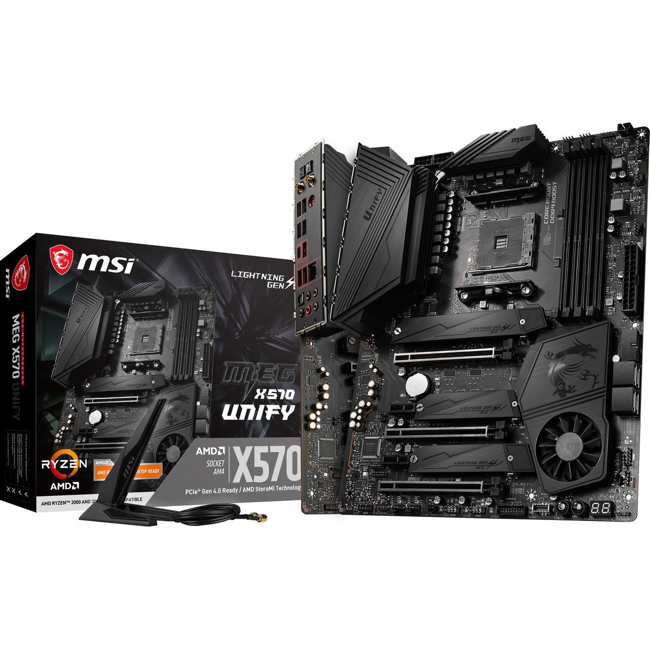 MSI Meg B550 Unify-X Atx Socket Motherboard Am4 Amd Cpu - 128Gb Ddr4 Sdram Maximum Ram - Dimm, Udimm - 4 X Memory Slots - Ieee 802.11 A/B/G/N/Ac/Ax - Hdmi - 6 X Sata Interfaces - B550UNIFYX