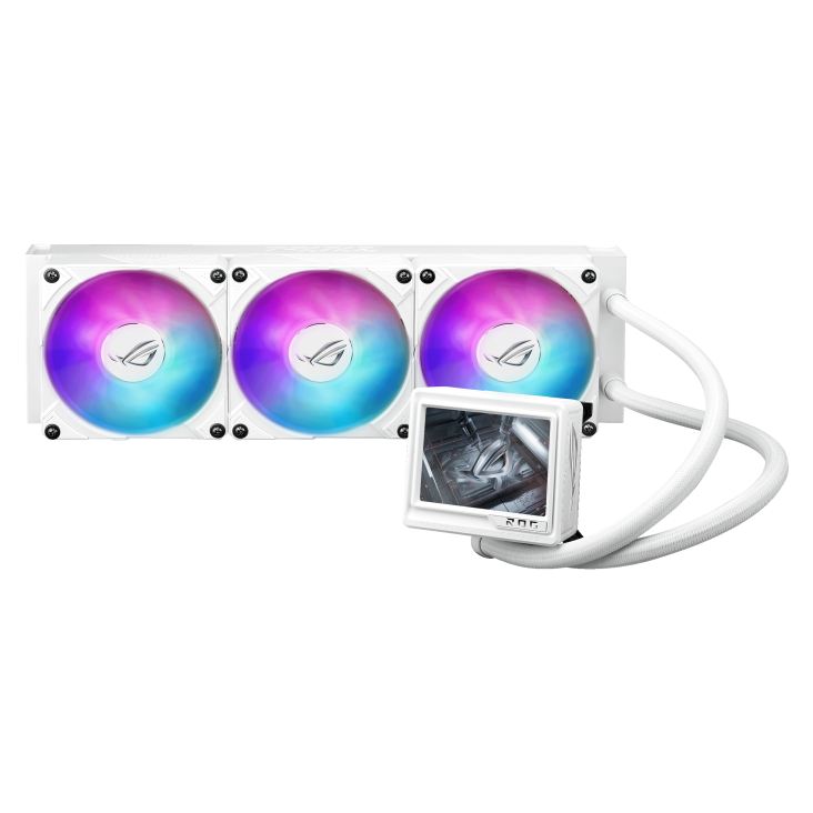 Asus Rog Ryuyjin Iii 360 Argb Extreme White Edition All-In-One Aio Cpu Liquid Cooler, Amd Ryzen 9000 & Intel Core Ultra Ready, Asetek Gen8 V2 Pump; High Airflow & Static Pressure Magnetic Fans; Customizable 3.5 - ROG RYUJIN III 360 ARGB EXTREME WHT