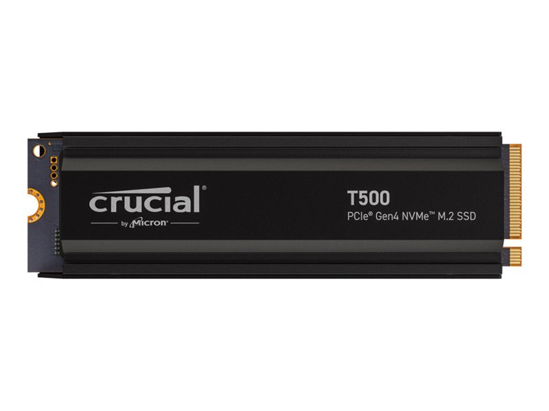 Micron Crucial T500 - Ssd - 4 Tb - Internal - M.2 2280 - Pcie 4.0 X4 (nvme) - Integrated Heatsink - CT4000T500SSD5