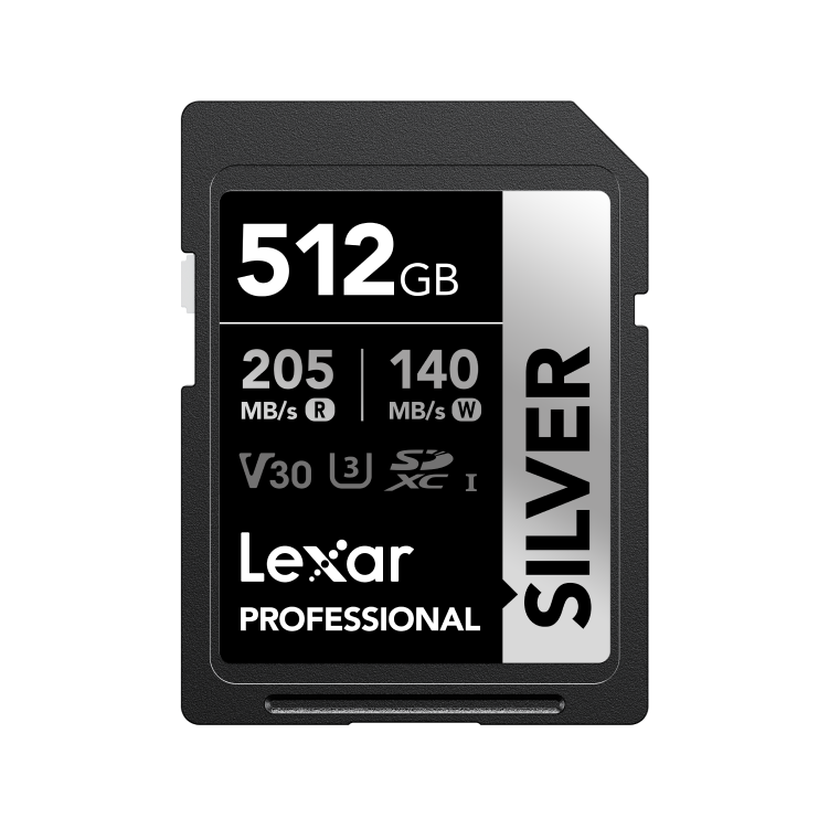 Lexar Professional Silver SDXC UHS-I Card, 512GB - LSDSILV512G-BNNNU