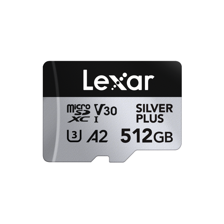 Lexar Professional Silver Plus MicroSDXC UHS-I Card, 512GB - LMSSIPL512G-BNANU