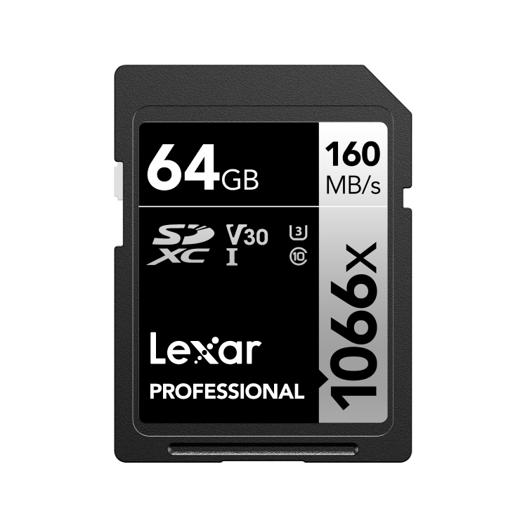 Lexar Professional 1066x SDXC UHS-I Card Silver Series, 64GB - LSD1066064G-BNNNG