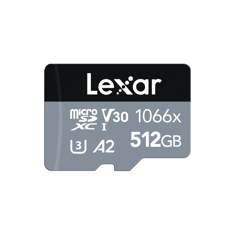 Lexar Professional 1066x MicroSDXC UHS-I Card Silver Series, 512GB - LMS1066512G-BNANU