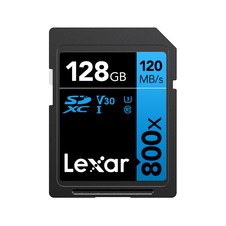Lexar High-Performance 800x SDHC/SDXC UHS-I Card Blue Series, 128GB - LSD0800128G-BNNNU