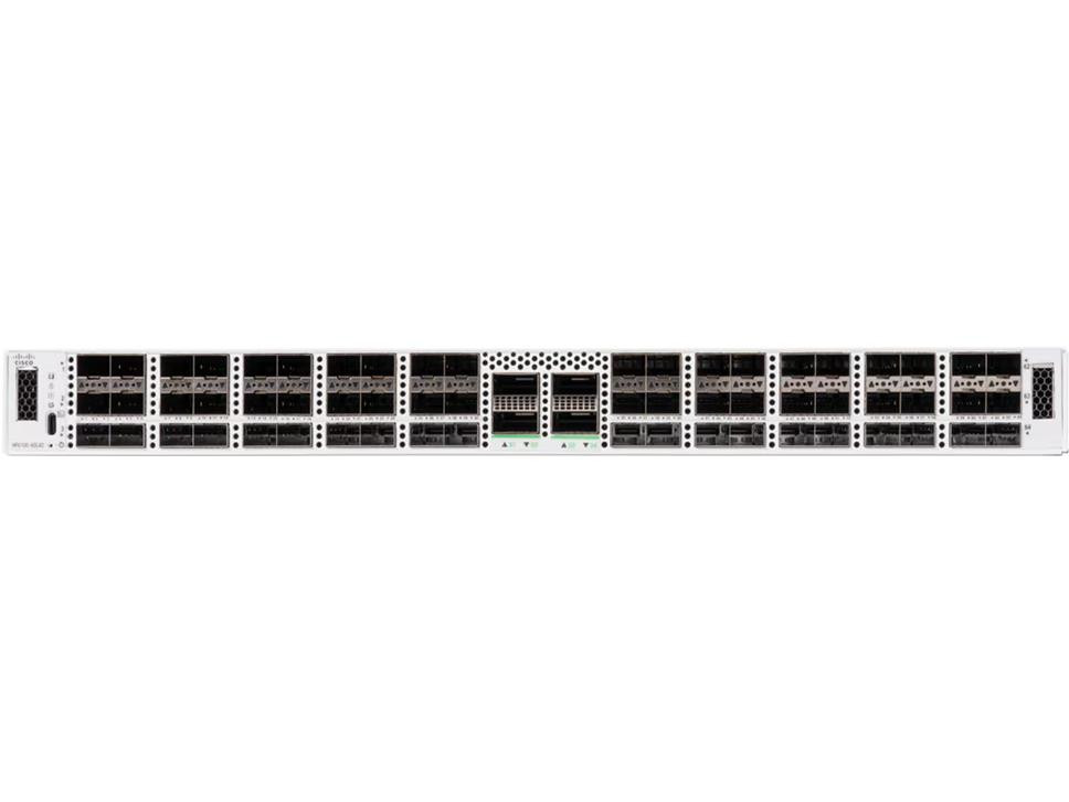 Cisco Switch - HF6100-60L4D - 1U - Wired - 400Gbps - Gigabit Ethernet - 32GB RAM - 32GB Flash - 50G SFP28, 400G QSFP-DD, RJ45 - Power Supply - 1500Watt - 1-year limited hardware warranty - HF6100-60L4D-T