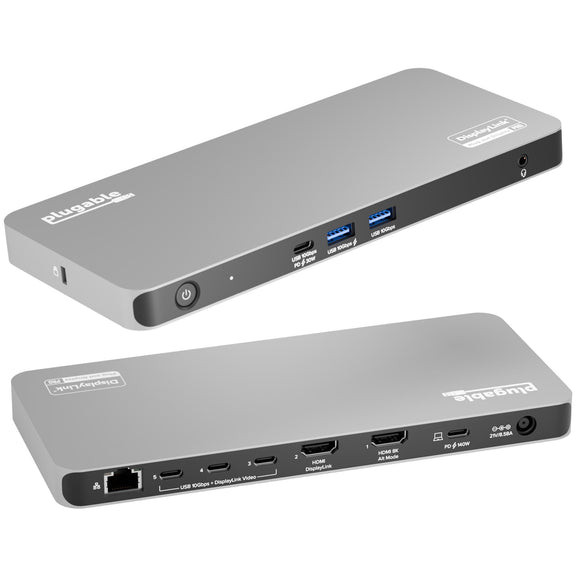 Plugable USB-C 5-Display Docking Station with HDMI 2.1 and 140W Charging - UD-7400PD