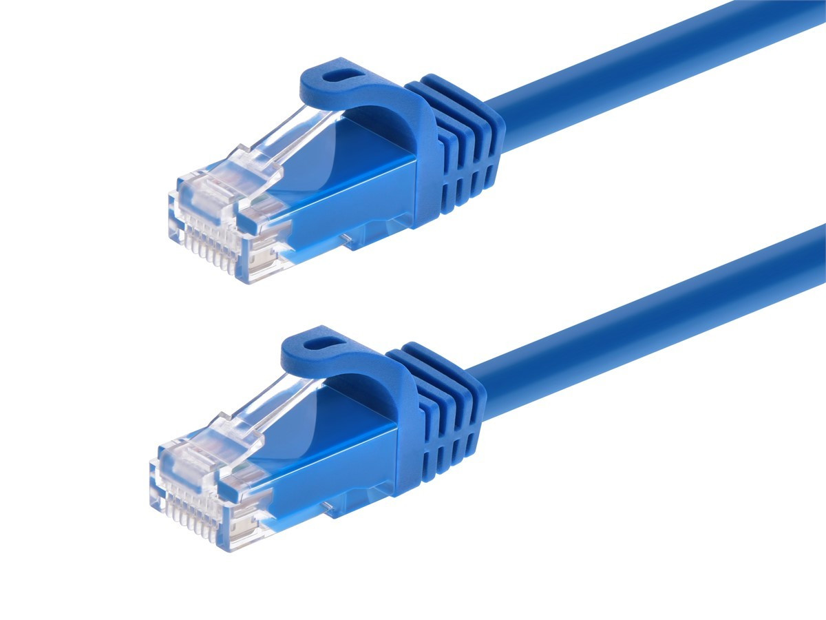 Monoprice Patch Cable - Unshielded Twisted Pair (Utp) - Male Left Gender - Male Right Gender - Rj45 Right Connector - Rj45 Left Connector - 6Inch Length - Blue - Pvc - Not Included - American Wire Gauge (Awg): 24 American Wire Gauge (Awg) - 11207