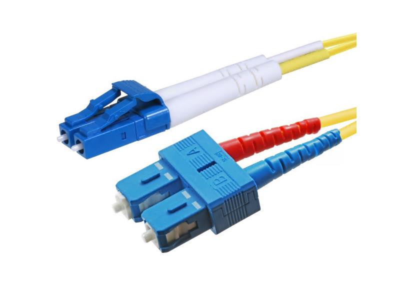 Monoprice Fiber Optic Cable - Male Left Gender - Male Right Gender - Lc Right Connector - Sc Left Connector - Length: 50 Length - Yellow - Single-Mode - Lifetime Warranty - 11857