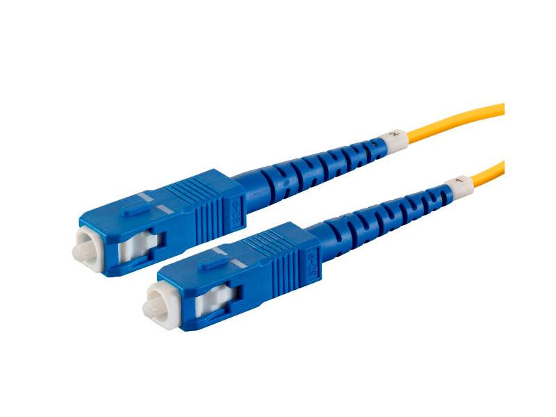 Monoprice Fiber Optic Cable - Male Left Gender - Male Right Gender - Lc Right Connector - Sc Left Connector - Length: 15 Length - Yellow - Single-Mode - Lifetime Warranty - 38475