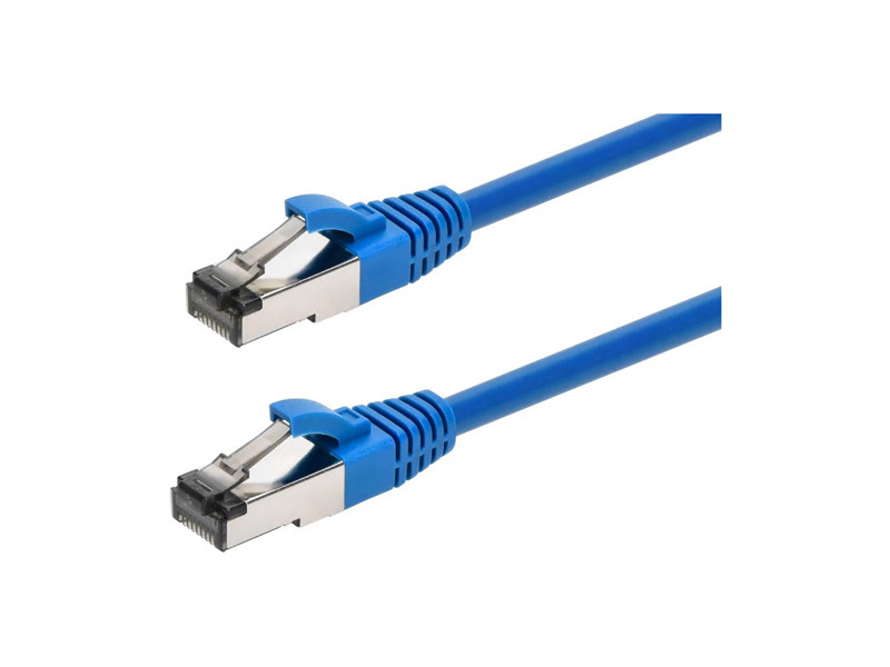 Monoprice Cat8 15Ft Blue Patch Cable Double Shielded (S/Ftp) 28Awg 2Ghz 40G Pure Bare Copper Snagless Rj45 Ethernet Cable - 45419