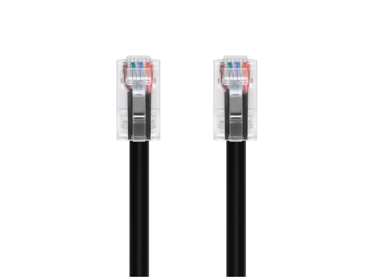 Monoprice Cat6A 5Ft Black Patch Cable, 26Awg, 10G, Bare Copper Conductor, Gold Plated Copper Connector, Rj45, Non-Booted Ethernet Cable - 45427