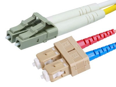 Monoprice Fiber Optic Cable - Male Left Gender - Male Right Gender - Lc Right Connector - Sc Left Connector - 35M Length - Aqua - Ofnr - Multi-Mode - Lifetime Warranty - 45980