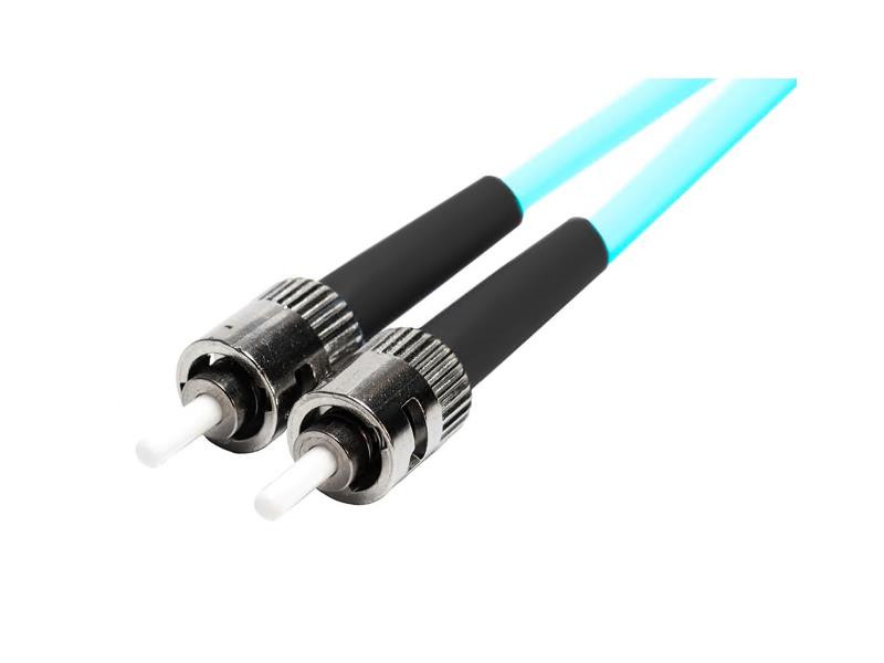 Monoprice Fiber Optic Cable - Male Left Gender - Male Right Gender - Sc Right Connector - St Left Connector - Length: 4 Length - Aqua - Multi-Mode - Lifetime Warranty - 45999