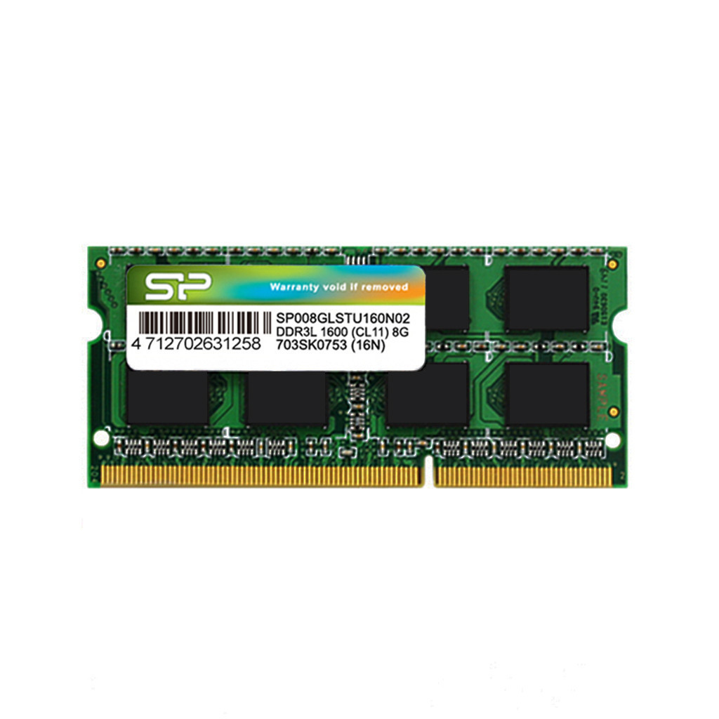 Silicon Power DDR3L Low Voltage SODIMM, 8GB, DDR3L-1333, 512Mx8 - SP008GLSTU133N02