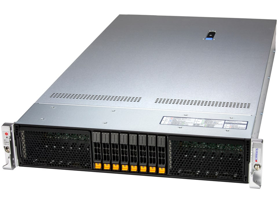 Supermicro 2U UP Hyper Superserver With 8 Hot-Swap 2.5” Nvme/SAS/SATA Bays And Up To 3 Pcie 5.0 + 1 Pcie 5.0 AIOM Slots - SYS-212HA-TN