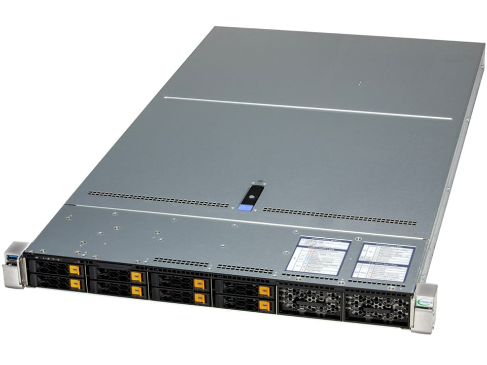 Supermicro 1U Hyper SuperServer with 8 hot-swap 2.5" NVMe/SAS/SATA bays and 2 PCIe 5.0 x16 + 1 PCIe 5.0 x16 AIOM slot - SYS-112HA-TN
