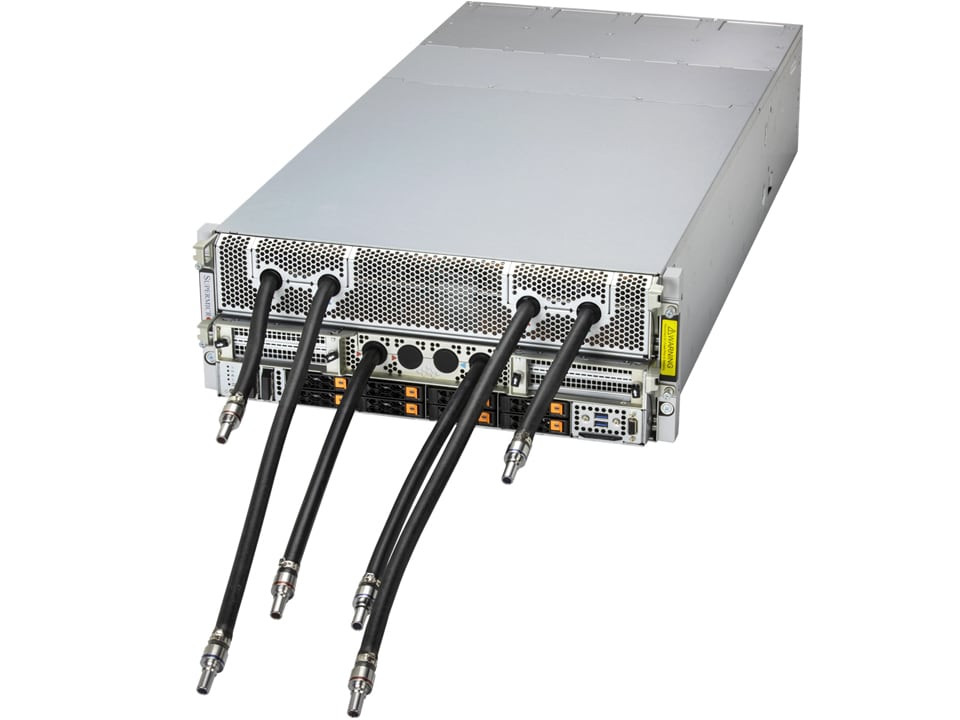 Supermicro GPU SuperServer  - DP Intel 4U Liquid-Cooled System with NVIDIA HGX B200 8-GPU (complete rack and onsite service are required) - SYS-422GA-NBRT-LCC