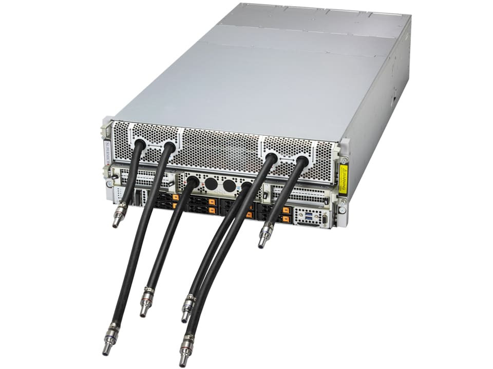 Supermicro GPU A+ Server - DP AMD 4U Liquid-Cooled System with NVIDIA HGX B200 8-GPU (complete rack and onsite service are required) - AS-4126GS-NBR-LCC