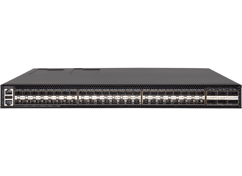 Edgecore L2+/Lite L3 10G Ethernet Switch - 24/48 10GbE SFP+ ports - 6 100GbE uplinks - ECS5550-54X