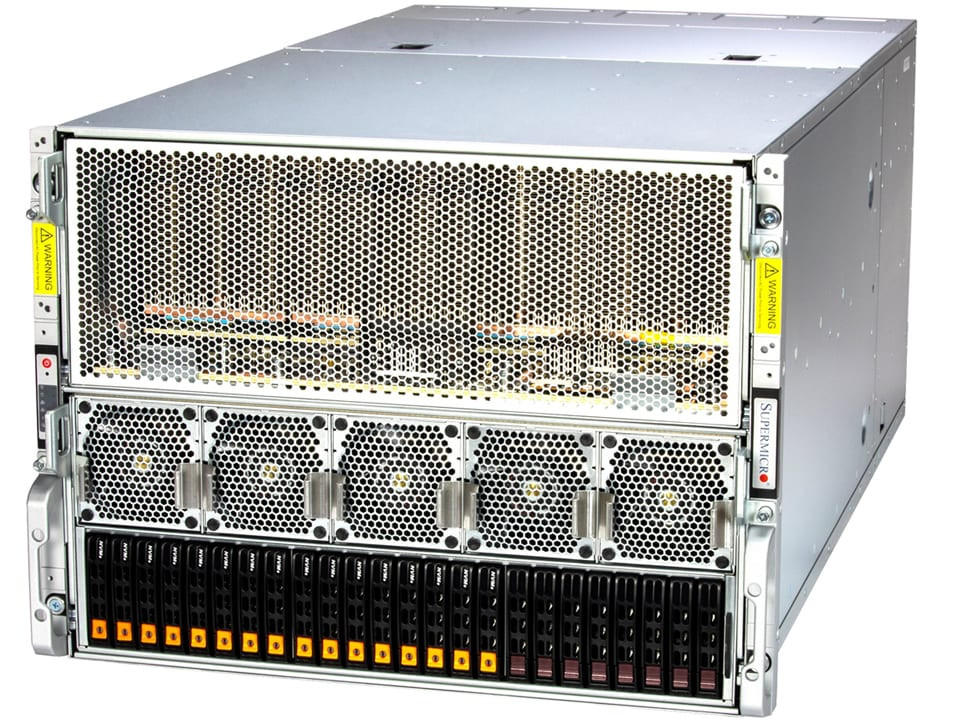 Supermicro GPU SuperServer DP Intel 8U System with AMD MI300X 8-GPU and Rear I/O  - SYS-821GE-TNMR2