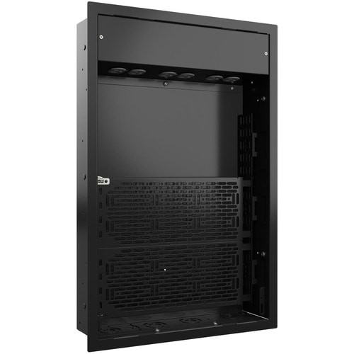 Chief Proximity In-Wall Storage Box with 6 Receptacles - Black - PAC527LFBP6