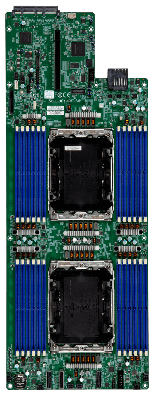 Supermicro X14DBT-FAP Motherboard - Intel Xeon 6 processors, Dual Socket LGA-7529 (Socket BR) supported, CPU TDP supports up to 500W