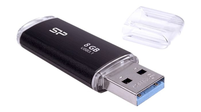 Silicon Power 8GB Blaze B02, USB 3.2 Gen 1, Black - SP008GBUF3B02V1K