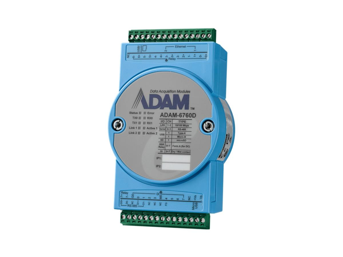 Advantech B+B SmartWorx 8DI/8SSR Relay IoT I/O Gateway with SW - ESRP-PCS-ADAM6760D