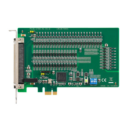 Advantech B+B SmartWorx 64-channel Isolated Digital I/O Card, 10–30 VDC Input Range, 2500 VDC Isolation – PCIE-1756H-BE