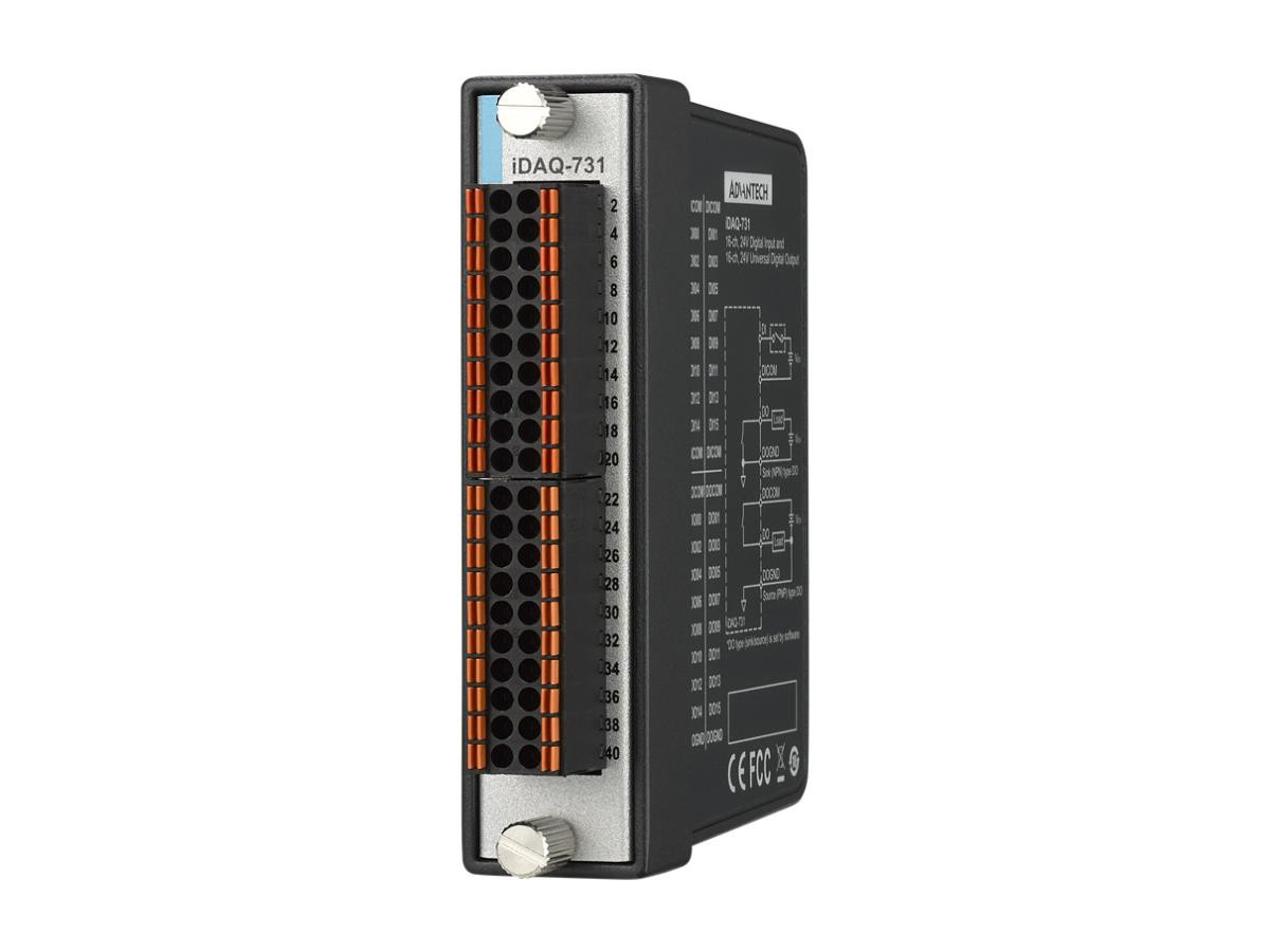 Advantech B+B SmartWorx Idaq Module - Interrupt Handling Capability; Digital Output Type Changeable Between Sink (npn) Type And Source (npn) Type; Isolation Protection Of 600 Vrms - IDAQ-731-AE