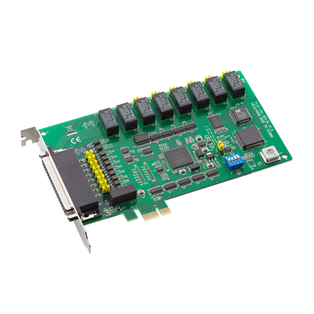 Advantech B+B SmartWorx 8-channel Relay Actuator and 8-channel Isolated Digital Input PCIe Card, 2500 VDC Isolation – PCIE-1760-B