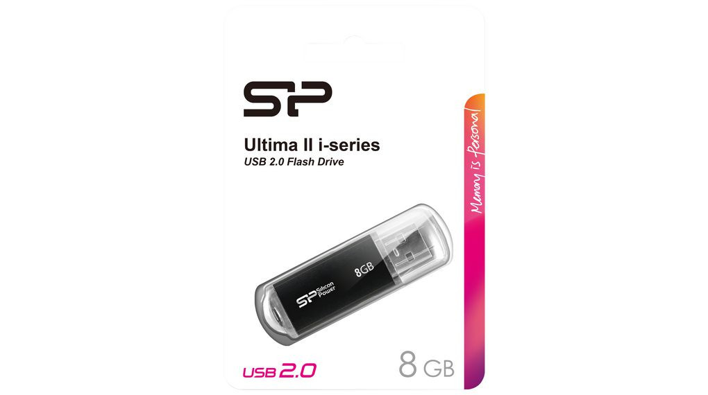 Silicon Power 8GB Helios H02, USB 2.0, Black - SP008GBUF2H02V1K