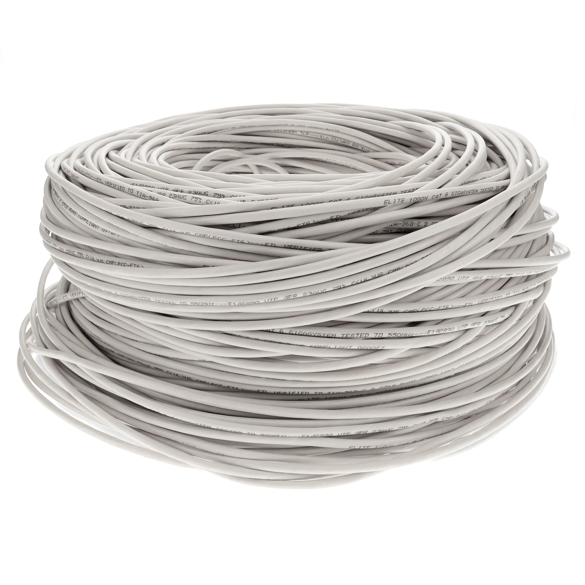 AddOn 1000ft White Cat6 UTP Pvc Copper Patch Cable - ADD-CAT6BULK1K-WE