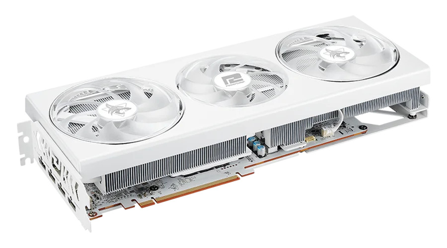 PowerColor Hellhound Spectral White AMD Radeon RX 7800 XT 16GB GDDR6 - Metal Reinforced Backplate - High Quality 14-Layer PCB Design - DrMOS with IMON Digital Monitoring - Optimum Heatpipe Arrangement - RX7800XT 16G-L/OC/WHITE