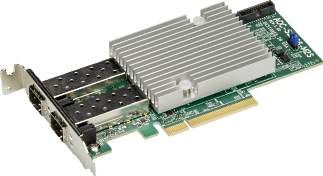 Supermicro Standard Low-Profile Dual-port 25GbE adapter - NVIDIA ConnectX-6 Lx 25GbE controller - Support for 25GbE and 10GbE Speed - AOC-S25G6-M2S