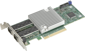 Supermicro AOC-S25GC-I2S Dual-Port 25gbe SFP28 Pcie 4.0 Network Adapter - Dual Port SFP28 Connector - Low-Profile, Short Length Standard Form Factor