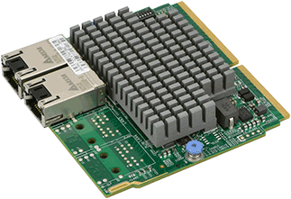 Supermicro Dual Port 10GBase T RJ45 Network Adapter - Intel X550 Chipset - Super I/O Module (SIOM) Form Facto - Dual RJ45 Connectors - AOC-MTG-I2T