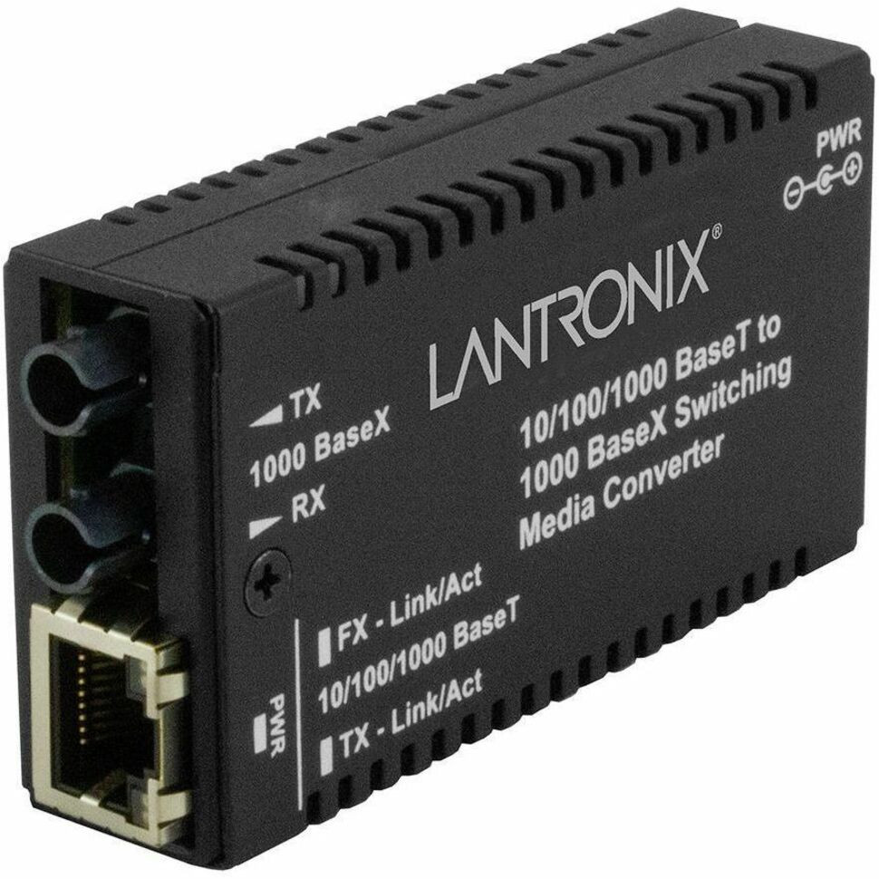 Lantronix M/GE-PSW-SX-01(ST) Transceiver/Media Converter - M/GE-PSW-SX-01(ST)-EU