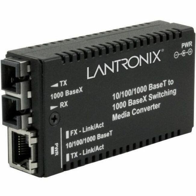 Lantronix M/GE-PSW-SX-01 Transceiver/Media Converter - M/GE-PSW-SX-01-NA