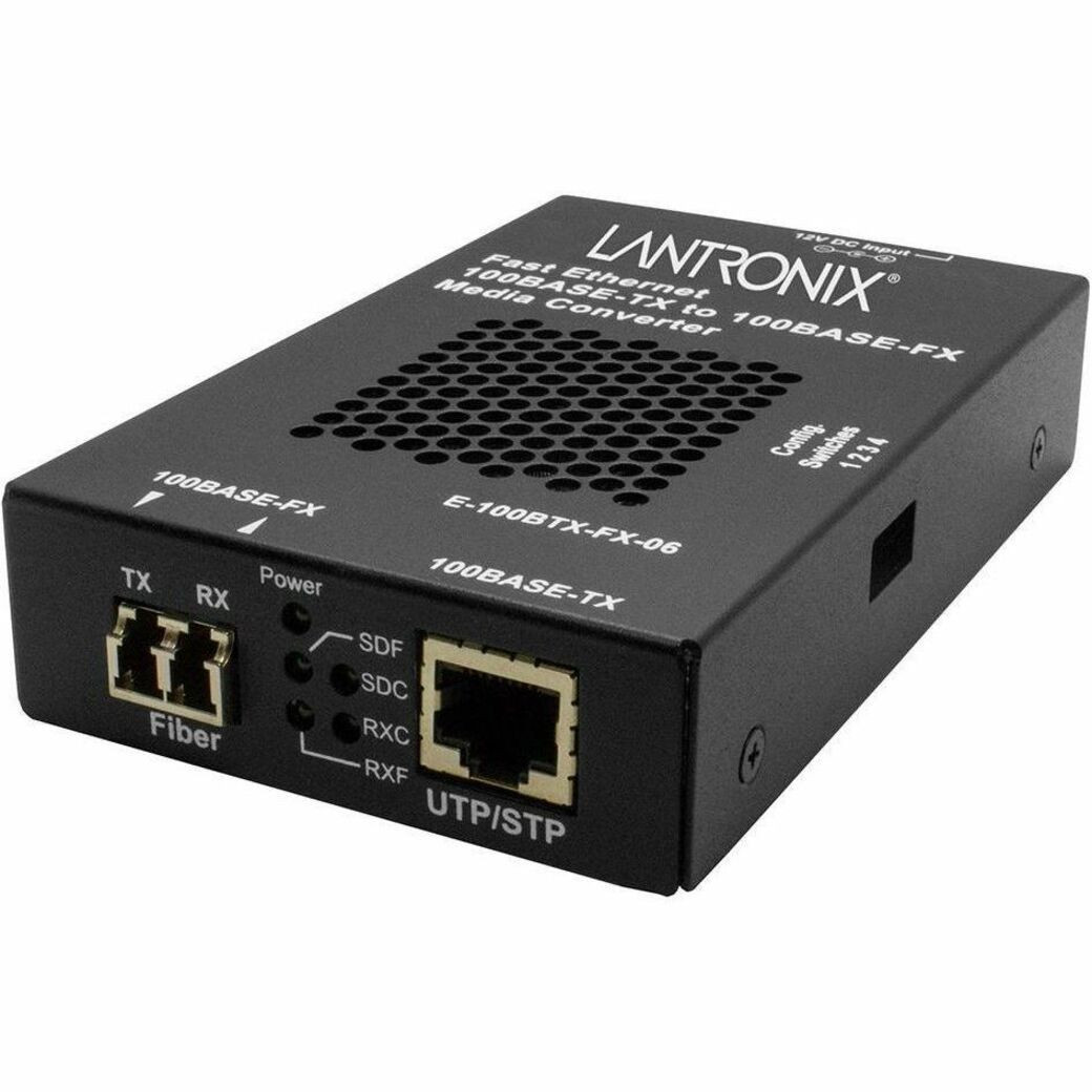Lantronix E-100BTX-FX-06 Transceiver/Media Converter - E-100BTX-FX-06(LC)-NA