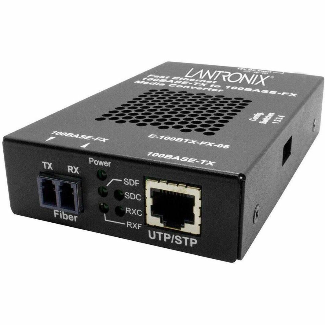Lantronix E-100BTX-FX-06 Transceiver/Media Converter - E-100BTX-FX-06(SMLC)-NA