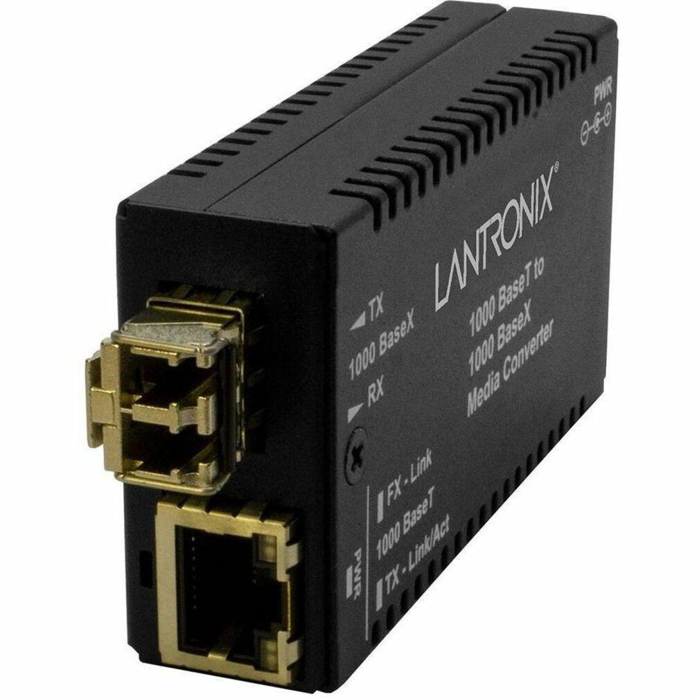 Lantronix M/GE-T-SX-01(LC) Transceiver/Media Converter - M/GE-T-SX-01(LC)-NA