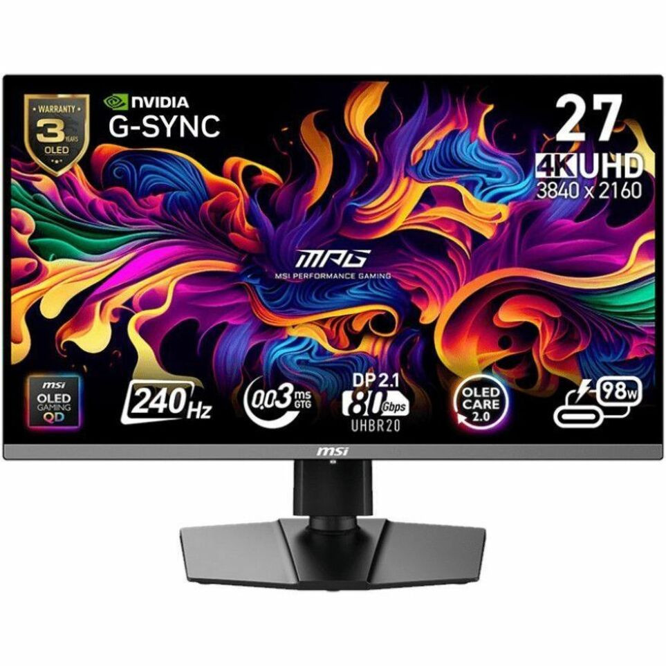 MSI MPG 322URX QD-OLED UHD 240Hz 27 inch Gaming Monitor - MPG272URXQDOLED