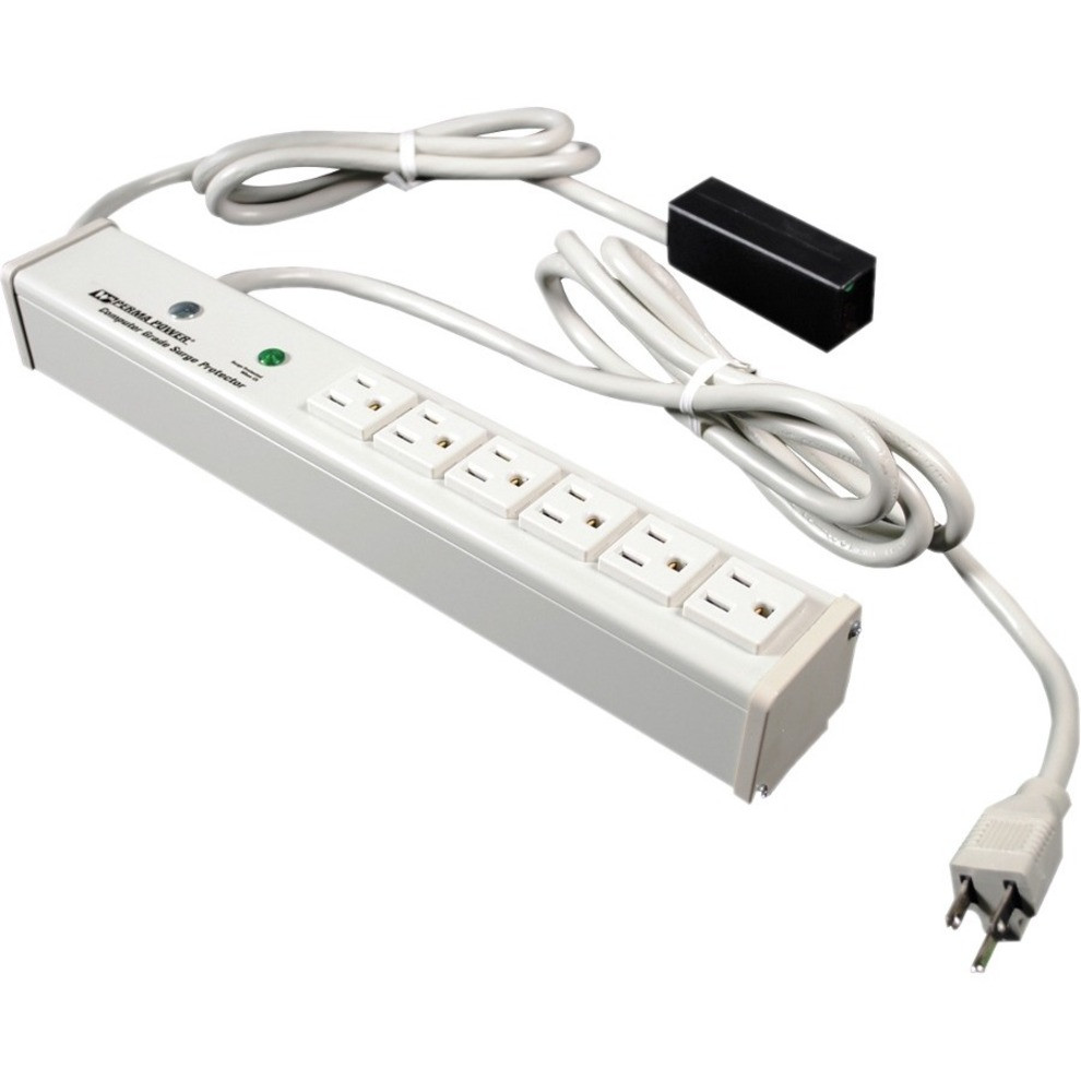 Wiremold Perma Power 6-Outlet Surge Supressor/Protector - M6BZR-15
