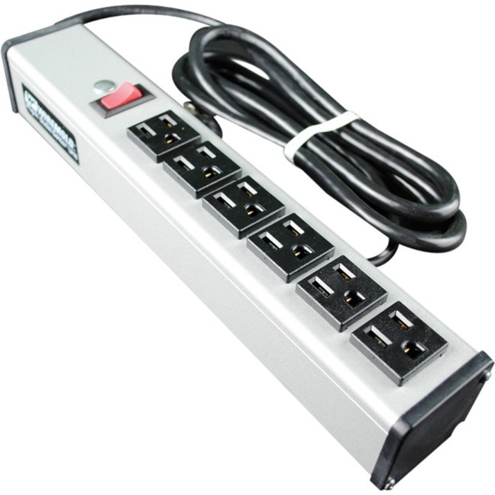 Wiremold Plug-In Outlet Center 6-Outlet Power Strip - UL207BC