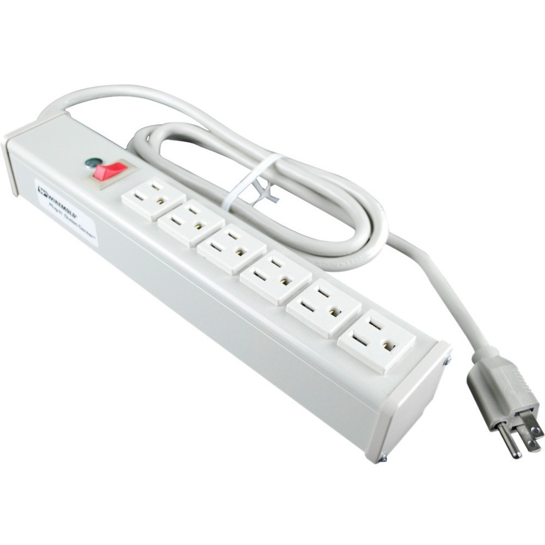 Wiremold Plug-In Outlet Center 6-Outlet Power Strip - R612