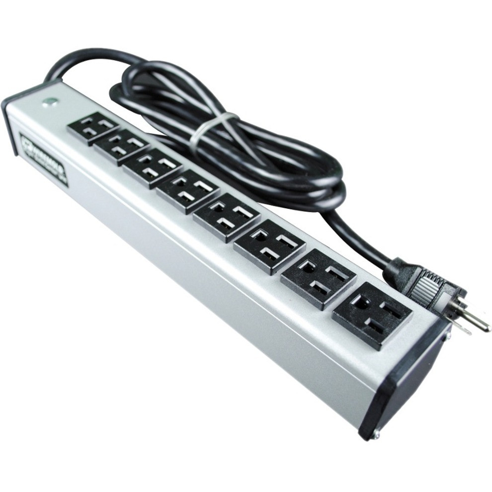 Wiremold Plug-In Outlet Center 8-Outlet Power Strip - 6ft Power Cord - UL205BC