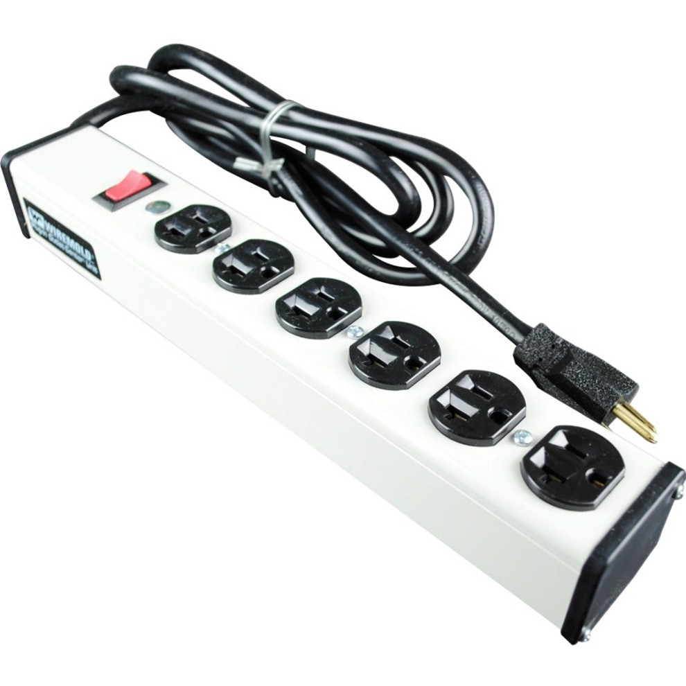 Wiremold Plug-In Outlet Center 6-Outlet Power Strip - ULB620-6